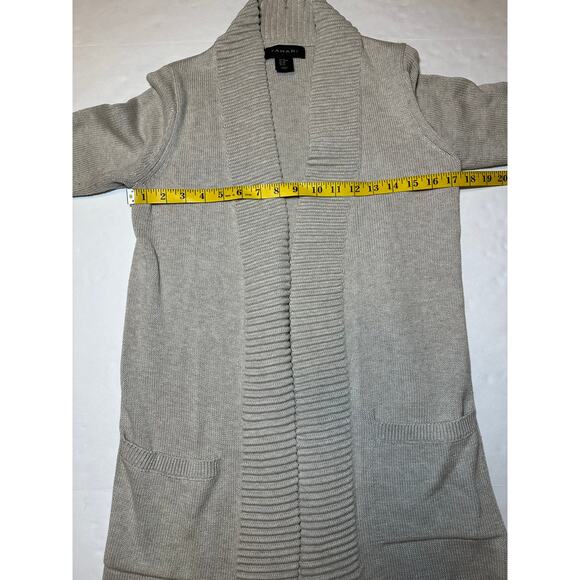 Tahari Women’s Mid Length Cardigan Open Front Sweater Size XS Cotton Blend - Picture 4 of 5